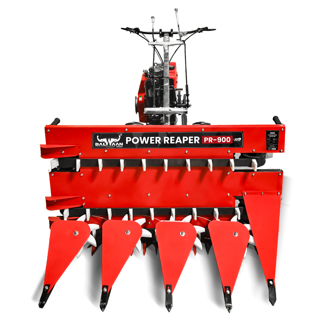 Power Reaper - Diesel Powered, 5 H.p. Greaves Engine | 4 Line Cutting Blade, Green Metal Body, 225kg Weight, 3600 Rpm, 3 Conveyor Belts